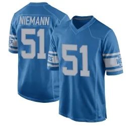 Game Ben Niemann Men's Detroit Lions Blue Throwback Vapor Untouchable Jersey - Nike