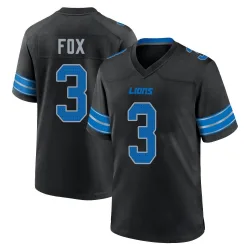 Game Jack Fox Men's Detroit Lions Black Alternate 2nd Jersey - Nike