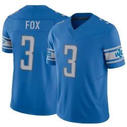 Limited Jack Fox Men's Detroit Lions Blue Vapor F.U.S.E. Jersey - Nike