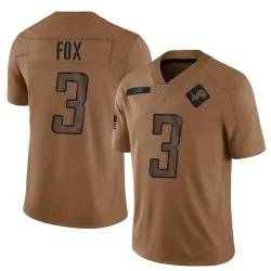 Limited Jack Fox Men's Detroit Lions Brown 2023 Salute To Service Jersey - Nike