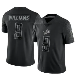 Limited Jameson Williams Youth Detroit Lions Black Reflective Jersey - Nike