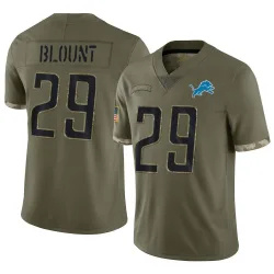 Limited LeGarrette Blount Men's Detroit Lions Olive 2022 Salute To Service Jersey - Nike